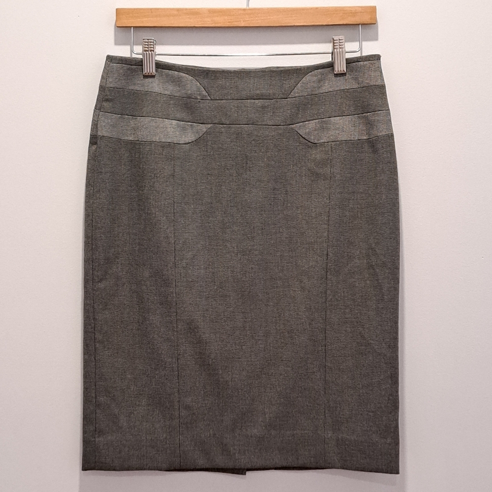 Le Chateau Gray Classic Corporate Minimalist Retro Pencil Skirt Womens 5/6